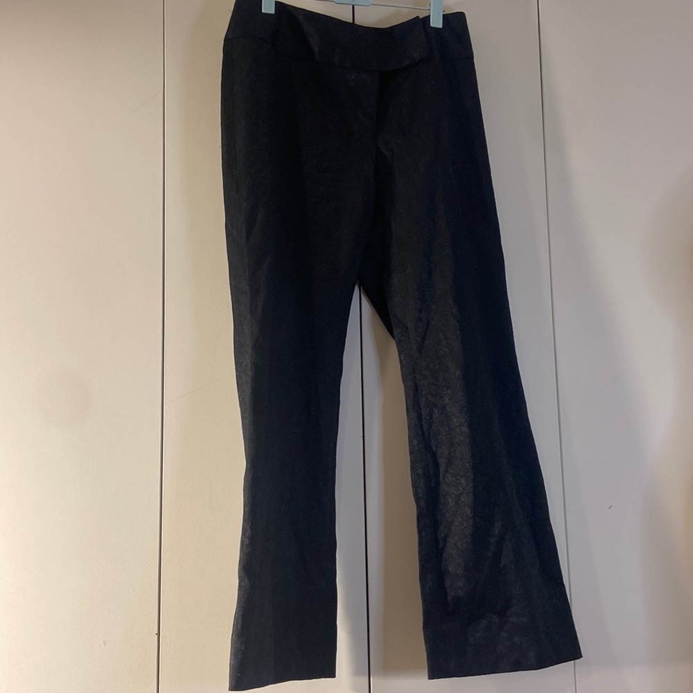 Context Womens Dress Pants Size 6 Black Business Casual Mid Rise pattern‎